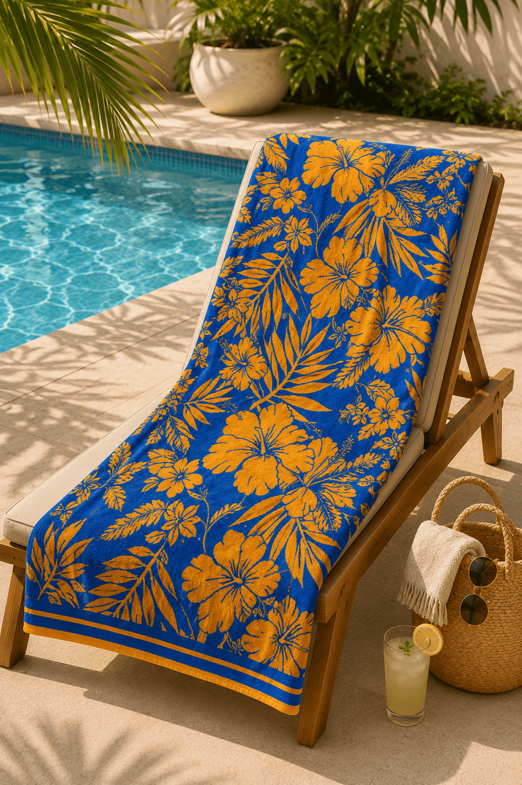 Tropical Gold Beach Towel